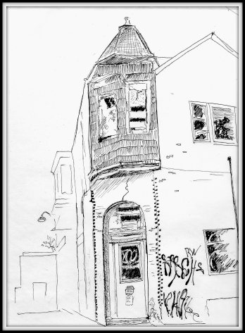 Street sketch 52nd and Walton, Philly
